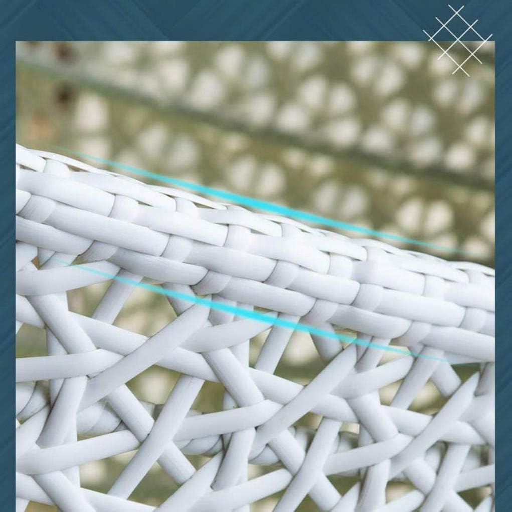 Fröhlicher Rattan-Hängesessel aus Rattan, Schaukel, Hängematte, Eierstühle, Aluminiumrahmen mit wasserabweisenden Kissen, Schaukelstuhl für den Innenbereich, Holzfarbe (Farbe: Dunkelbraun)